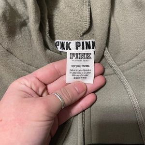 Victoria secret Pink Olive green hoodie